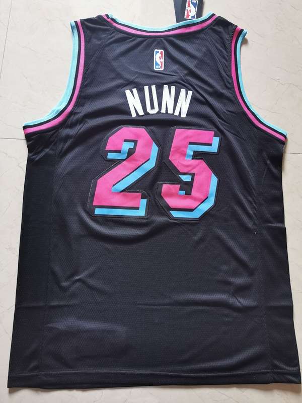 2020 Miami Heat NUNN #25 Black City Basketball Jersey (Stitched)