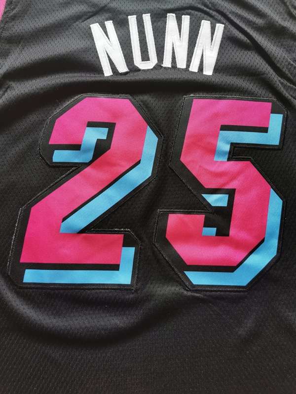 2020 Miami Heat NUNN #25 Black City Basketball Jersey (Stitched)