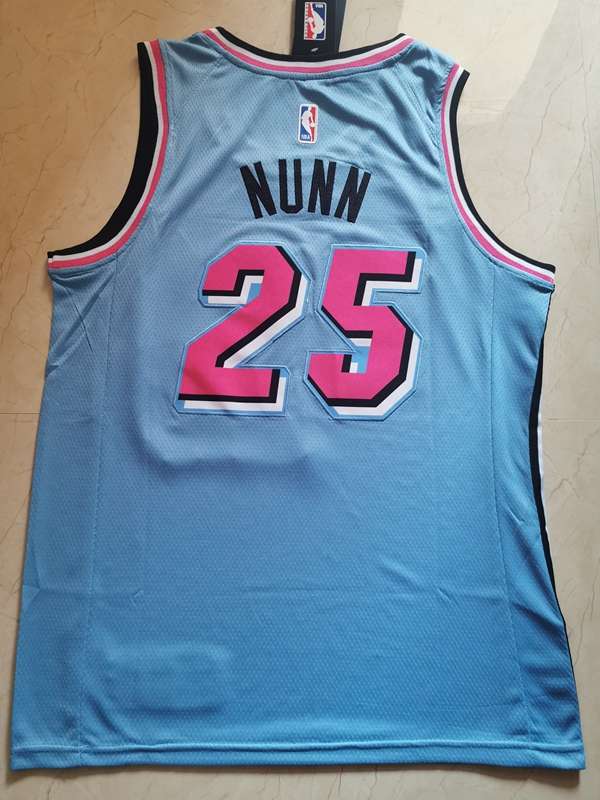 2020 Miami Heat NUNN #25 Blue City Basketball Jersey (Stitched)