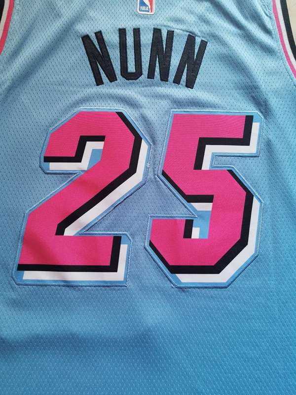 2020 Miami Heat NUNN #25 Blue City Basketball Jersey (Stitched)