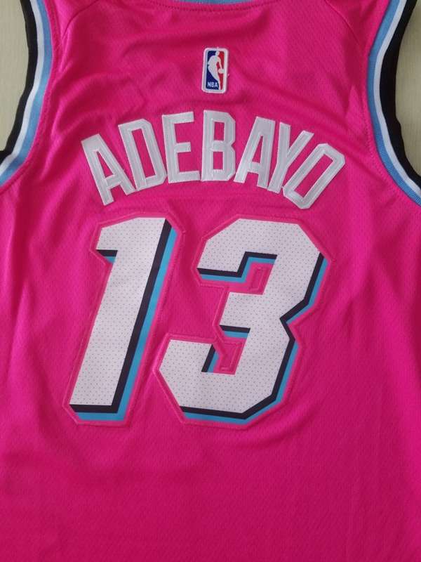 2020 Miami Heat ADEBAYO #13 Pink City Basketball Jersey (Stitched)