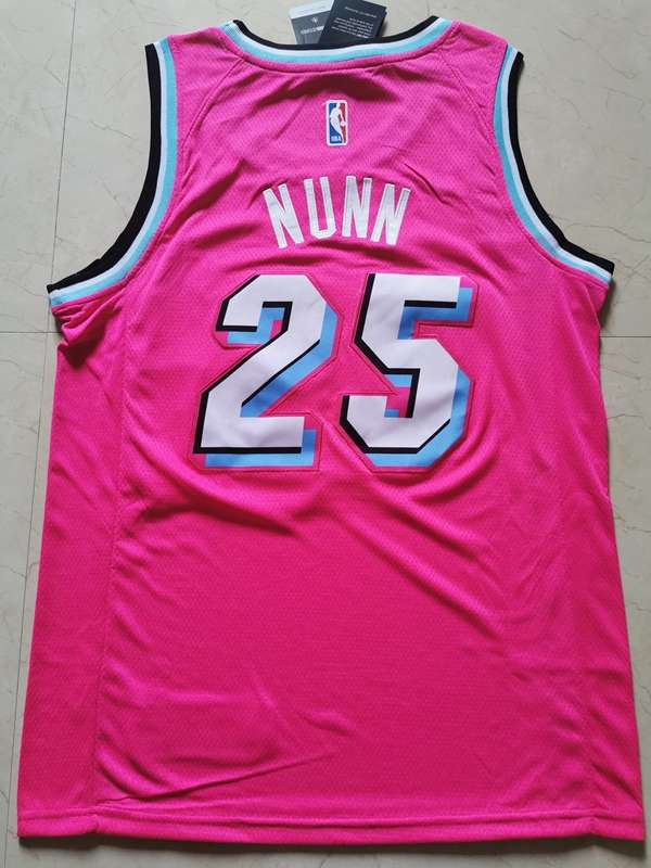 2020 Miami Heat NUNN #25 Pink City Basketball Jersey (Stitched)