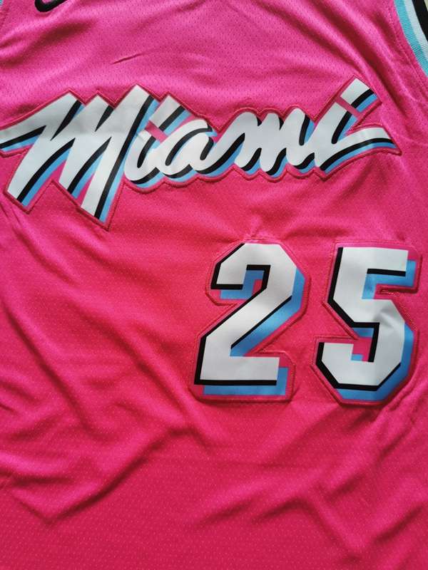 2020 Miami Heat NUNN #25 Pink City Basketball Jersey (Stitched)