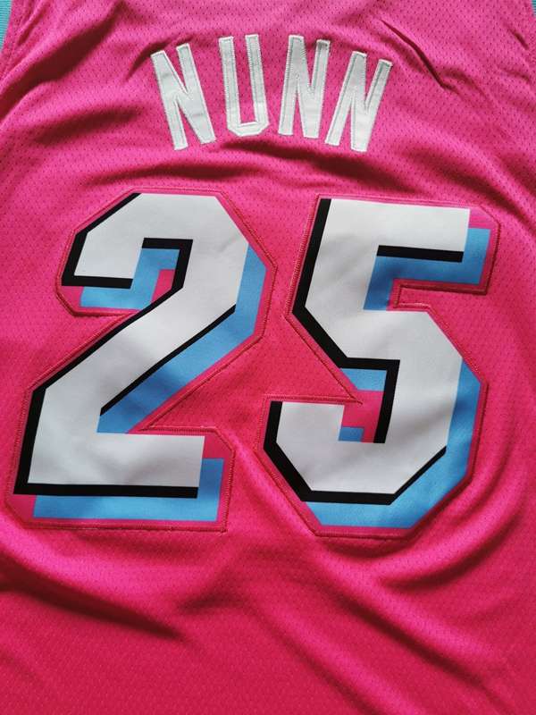 2020 Miami Heat NUNN #25 Pink City Basketball Jersey (Stitched)