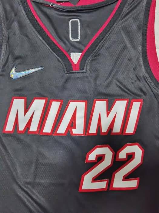 21/22 Miami Heat BUTLER #22 Black Basketball Jersey (Stitched)