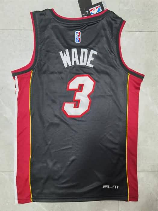 21/22 Miami Heat WADE #3 Black Basketball Jersey (Stitched)