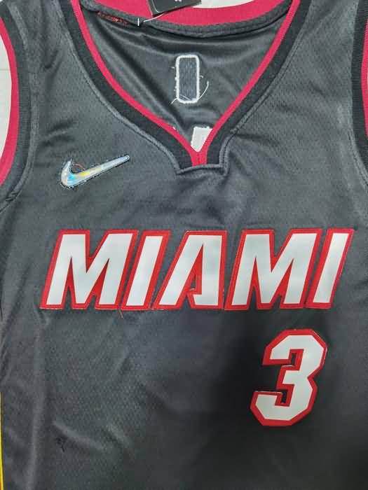 21/22 Miami Heat WADE #3 Black Basketball Jersey (Stitched)