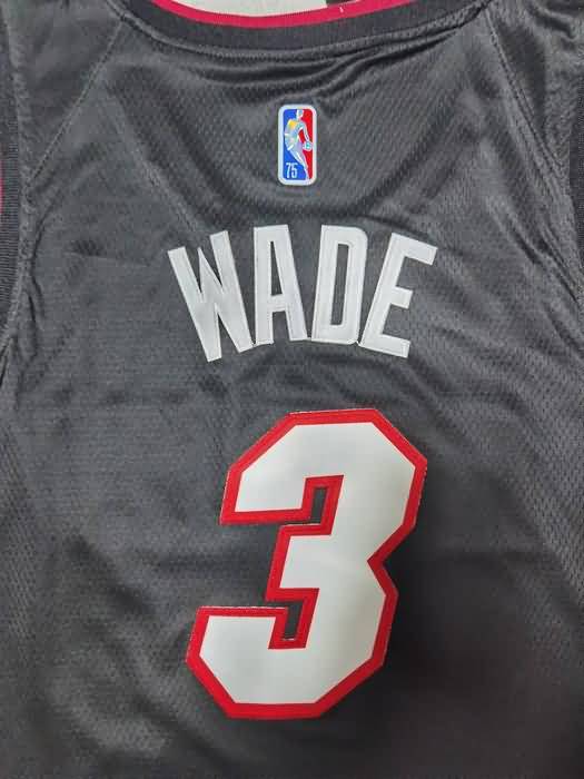 21/22 Miami Heat WADE #3 Black Basketball Jersey (Stitched)