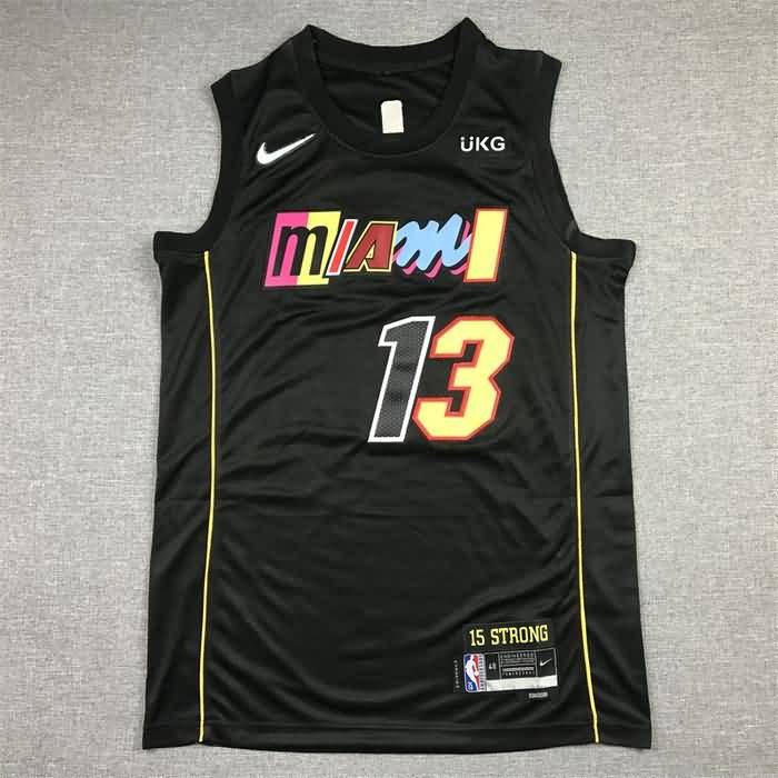 21/22 Miami Heat ADEBAYO #13 Black City Basketball Jersey (Stitched)