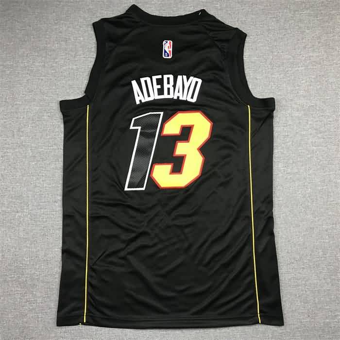 21/22 Miami Heat ADEBAYO #13 Black City Basketball Jersey (Stitched)