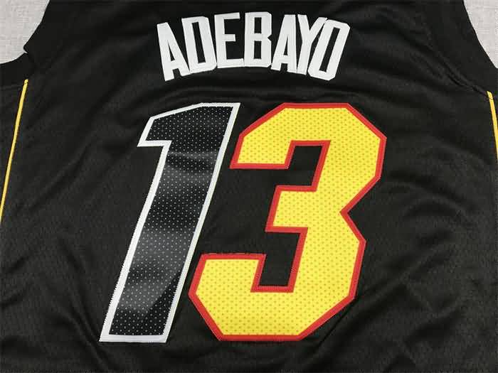 21/22 Miami Heat ADEBAYO #13 Black City Basketball Jersey (Stitched)