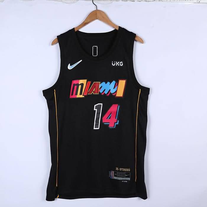 21/22 Miami Heat HERRO #14 Black City Basketball Jersey (Stitched)