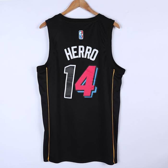 21/22 Miami Heat HERRO #14 Black City Basketball Jersey (Stitched)