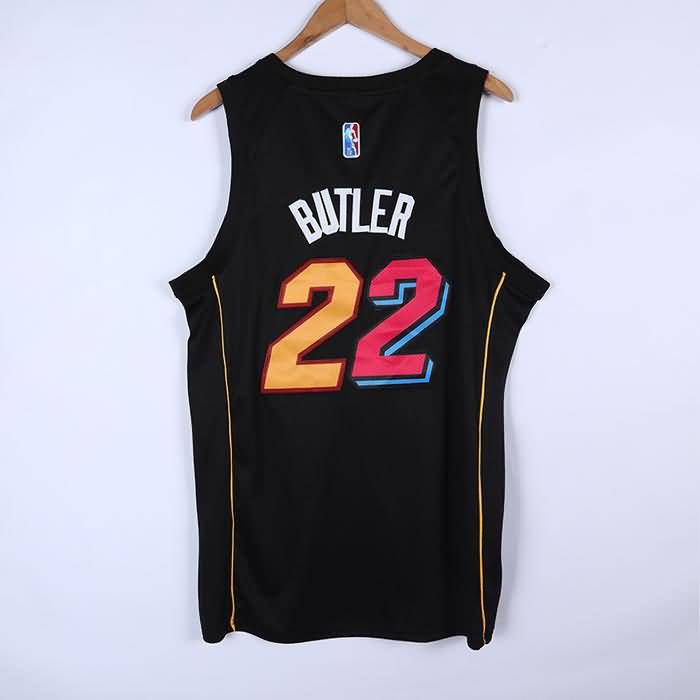 21/22 Miami Heat BUTLER #22 Black City Basketball Jersey (Stitched)