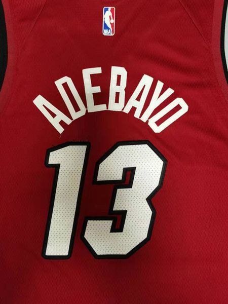 Miami Heat ADEBAYO #13 Red AJ Basketball Jersey (Stitched)