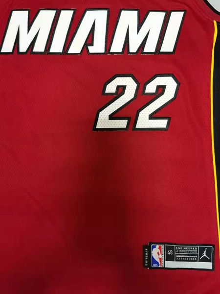 Miami Heat BUTLER #22 Red AJ Basketball Jersey (Stitched)