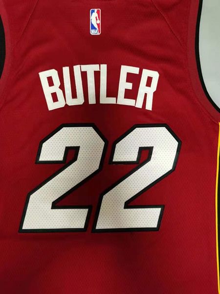 Miami Heat BUTLER #22 Red AJ Basketball Jersey (Stitched)