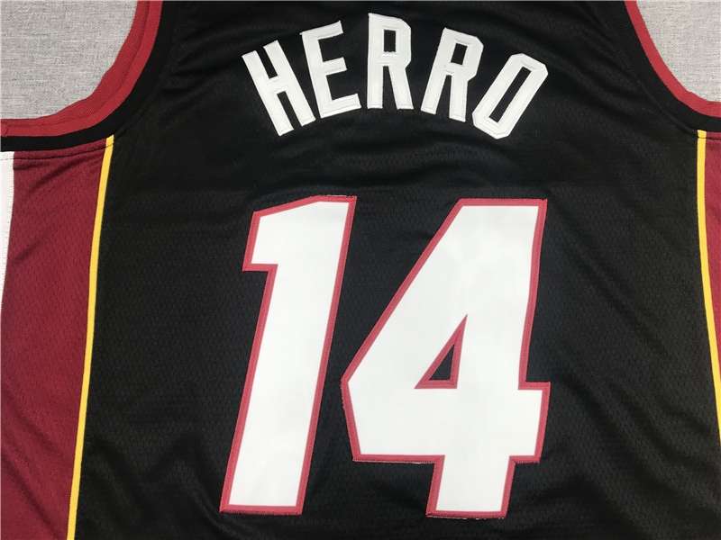 Miami Heat HERRO #14 Black Basketball Jersey (Stitched)