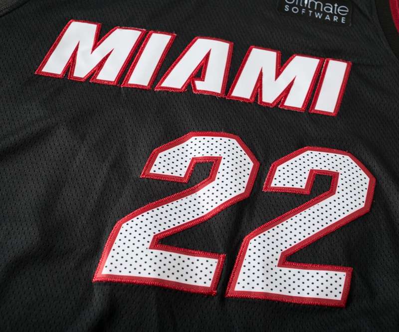 Miami Heat BUTLER #22 Black Basketball Jersey (Stitched)