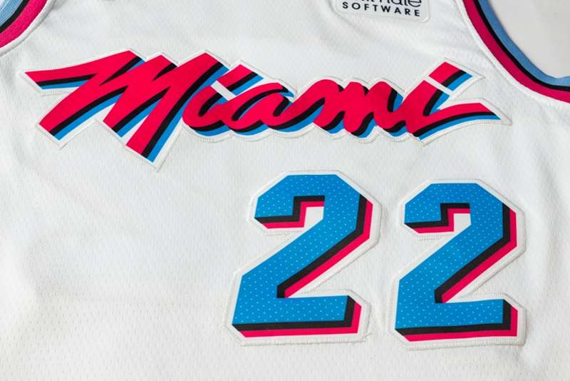 Miami Heat BUTLER #22 White City Basketball Jersey (Stitched)