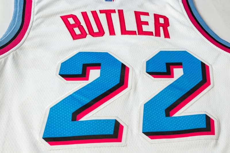 Miami Heat BUTLER #22 White City Basketball Jersey (Stitched)