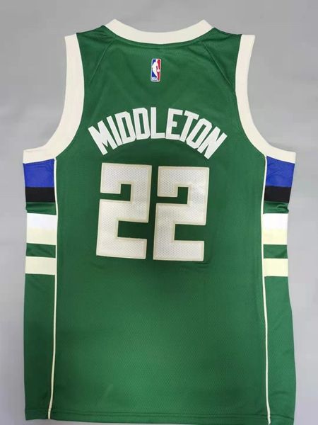 20/21 Milwaukee Bucks MIDDLETON #22 Green Basketball Jersey (Stitched)