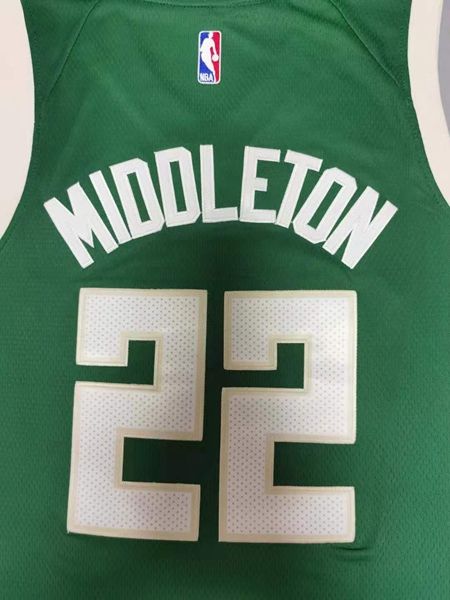 20/21 Milwaukee Bucks MIDDLETON #22 Green Basketball Jersey (Stitched)