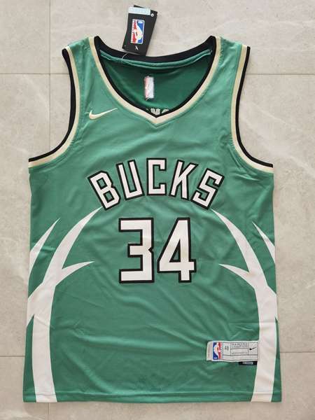 20/21 Milwaukee Bucks ANTETOKOUNMPO #34 Green Basketball Jersey (Stitched)