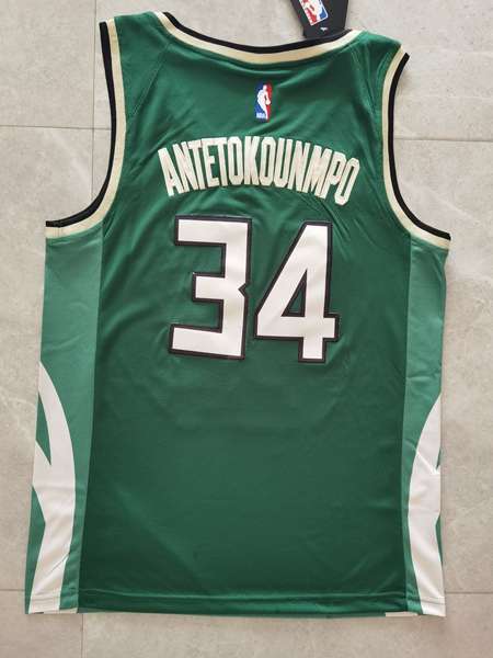 20/21 Milwaukee Bucks ANTETOKOUNMPO #34 Green Basketball Jersey (Stitched)