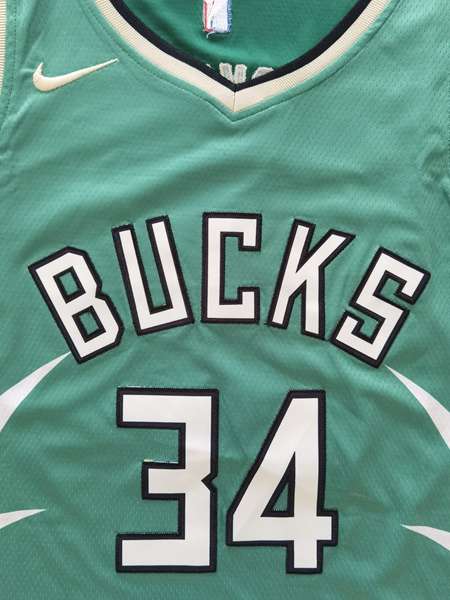 20/21 Milwaukee Bucks ANTETOKOUNMPO #34 Green Basketball Jersey (Stitched)