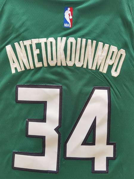 20/21 Milwaukee Bucks ANTETOKOUNMPO #34 Green Basketball Jersey (Stitched)