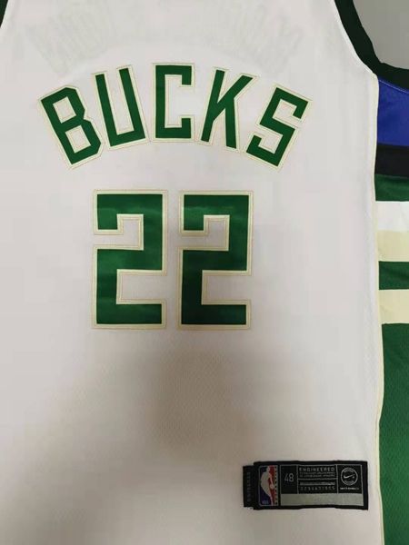 20/21 Milwaukee Bucks MIDDLETON #22 White Basketball Jersey (Stitched)