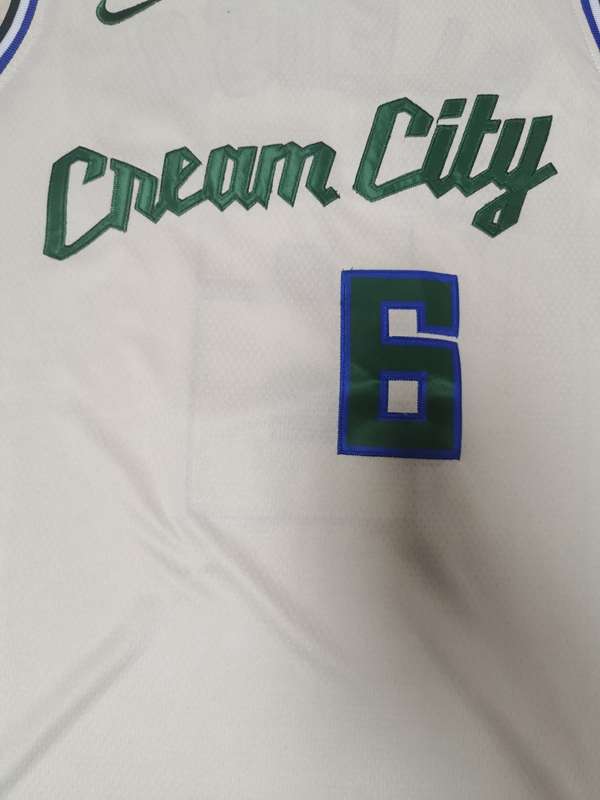 2020 Milwaukee Bucks BLEDSOE #6 White City Basketball Jersey (Stitched)