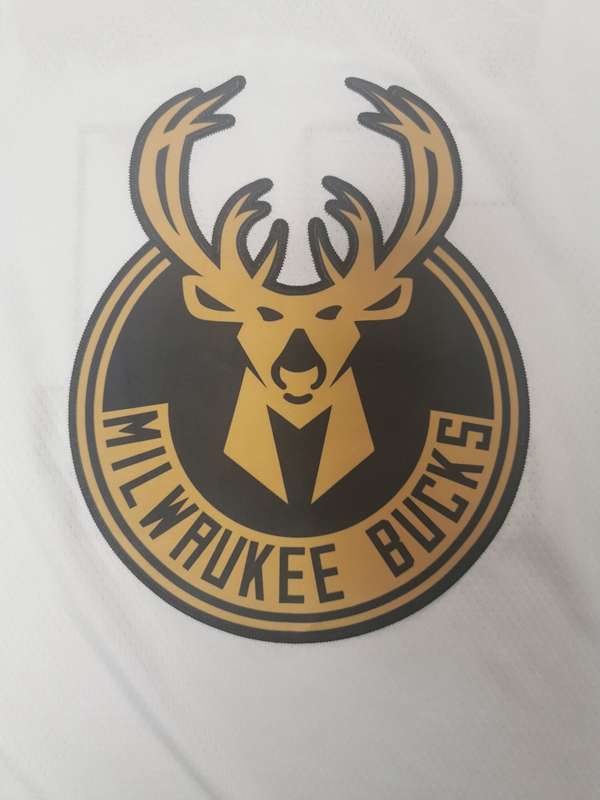 2020 Milwaukee Bucks ANTETOKOUNMPO #34 White Gold Basketball Jersey (Stitched)