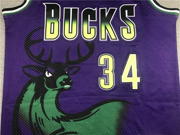 Milwaukee Bucks ALLEN #34 Purple Classics Basketball Jersey (Stitched)