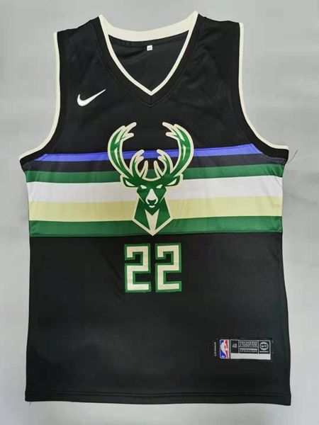 Milwaukee Bucks MIDDLETON #22 Black Basketball Jersey (Stitched)