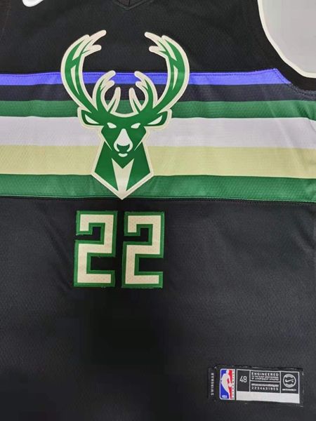 Milwaukee Bucks MIDDLETON #22 Black Basketball Jersey (Stitched)