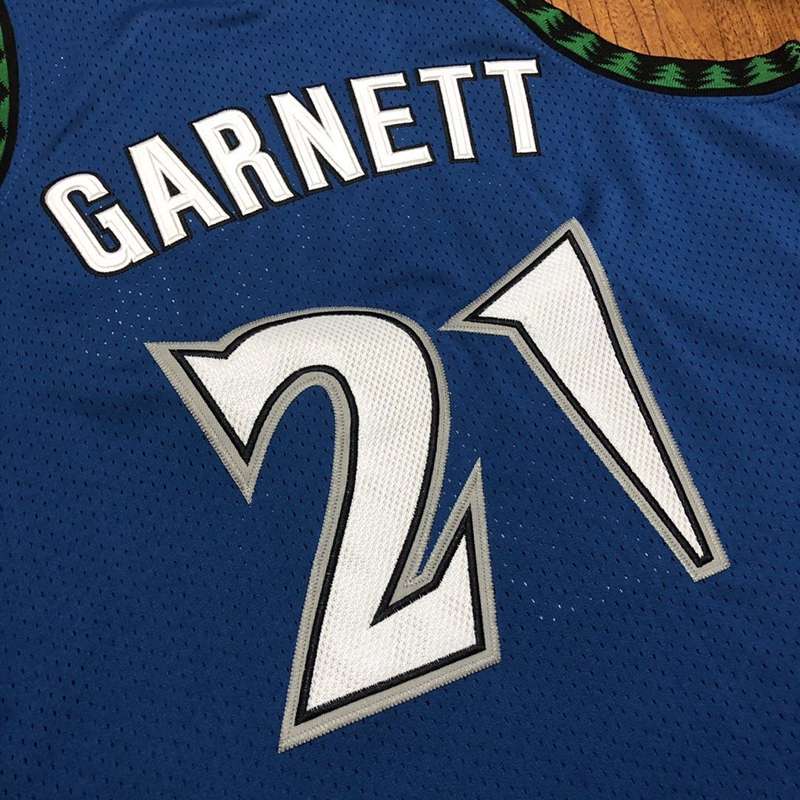 2003/04 Minnesota Timberwolves GARNETT #21 Blue Classics Basketball Jersey (Closely Stitched)