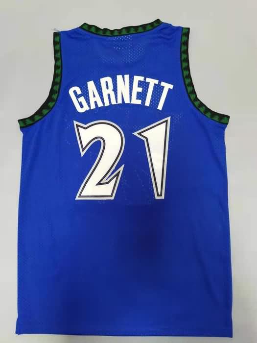 2003/04 Minnesota Timberwolves GARNETT #21 Blue Classics Basketball Jersey (Stitched)