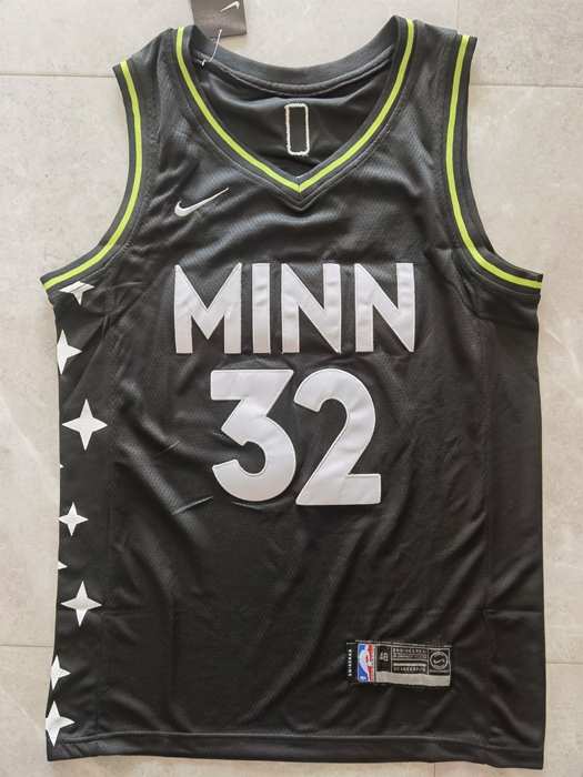 20/21 Minnesota Timberwolves TOWNS #32 Black City Basketball Jersey (Stitched)