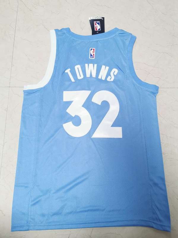 2020 Minnesota Timberwolves TOWNS #32 Blue City Basketball Jersey (Stitched)