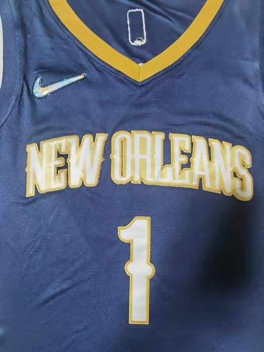 21/22 New Orleans Pelicans WILLIAMSON #1 Dark Blue Basketball Jersey (Stitched)