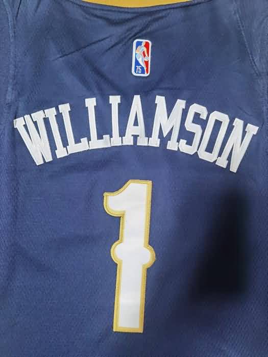 21/22 New Orleans Pelicans WILLIAMSON #1 Dark Blue Basketball Jersey (Stitched)