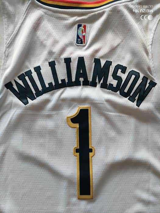 21/22 New Orleans Pelicans WILLIAMSON #1 White Basketball Jersey (Stitched)