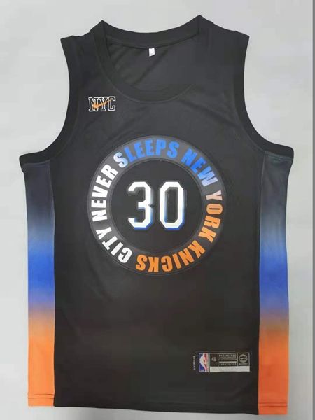 20/21 New York Knicks RANDLE #30 Black City Basketball Jersey (Stitched)