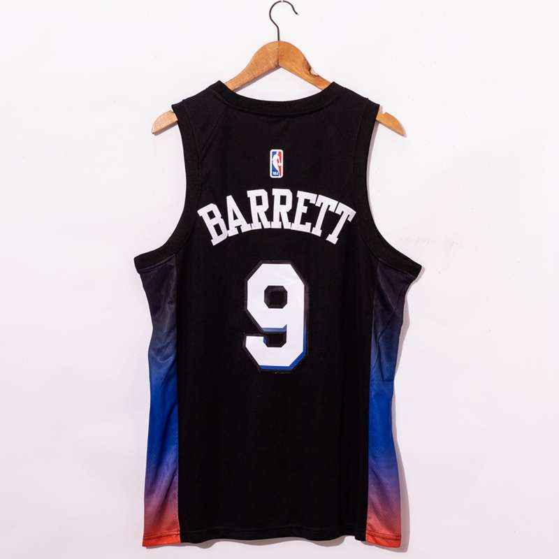 20/21 New York Knicks BARRETT #9 Black City Basketball Jersey (Stitched)