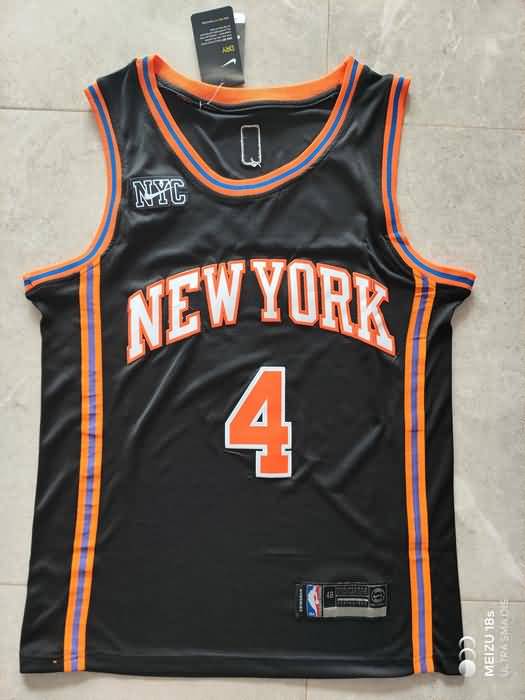 21/22 New York Knicks ROSE #4 Black Basketball Jersey (Stitched)