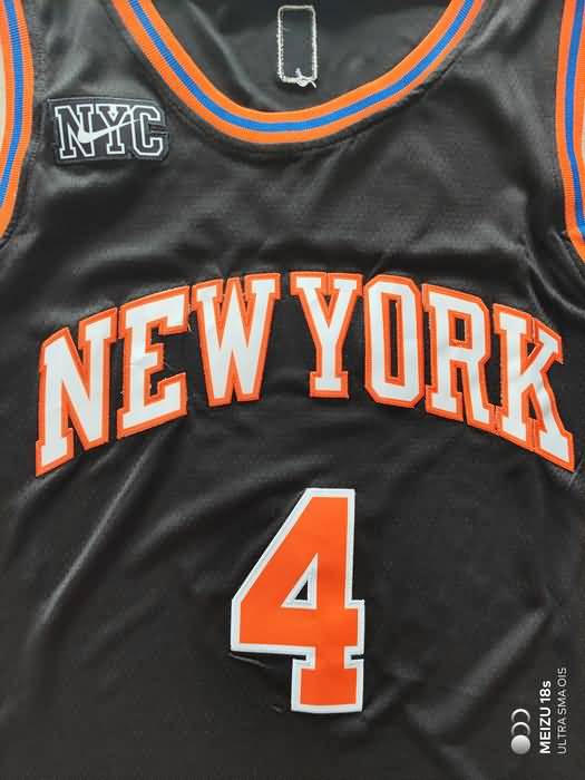 21/22 New York Knicks ROSE #4 Black Basketball Jersey (Stitched)