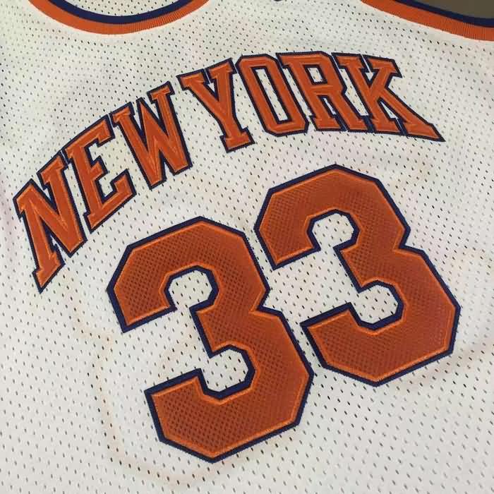 1985/86 New York Knicks EWING #33 White Classics Basketball Jersey (Closely Stitched)