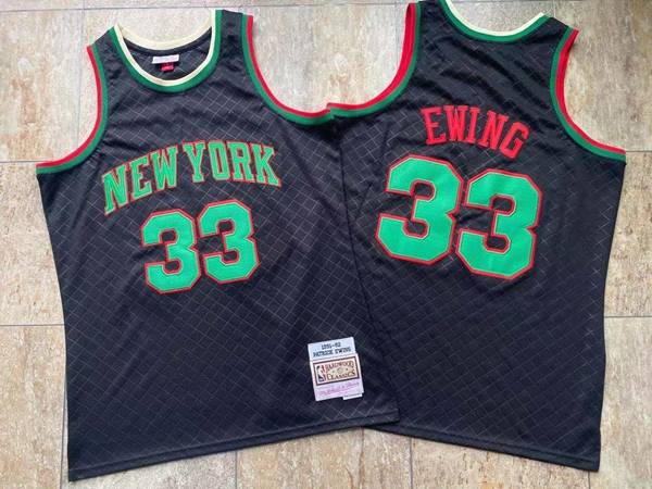 1991/92 New York Knicks EWING #33 Black Classics Basketball Jersey (Closely Stitched)